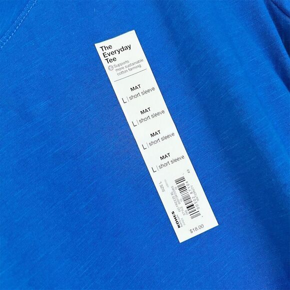 NWT Sonoma Maternity Cobalt Blue V-Neck Short Sleeve T-Shirt Size L Casual Top - Picture 3 of 4